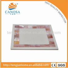 Latest design pink shell ceramic soap dish in Guangzhou